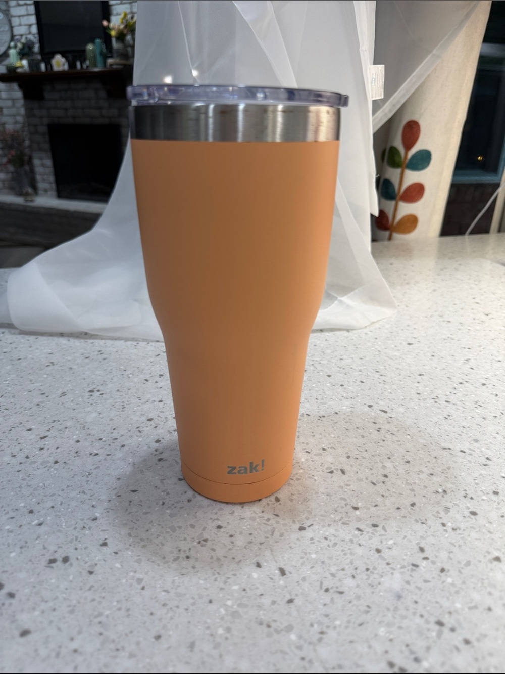 ZAK! Orange Insulated Travel Tumbler 30oz